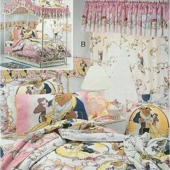 NEW Disney vintage 1991 beauty and the beast three piece twin sheet set - Picture 6 of 6